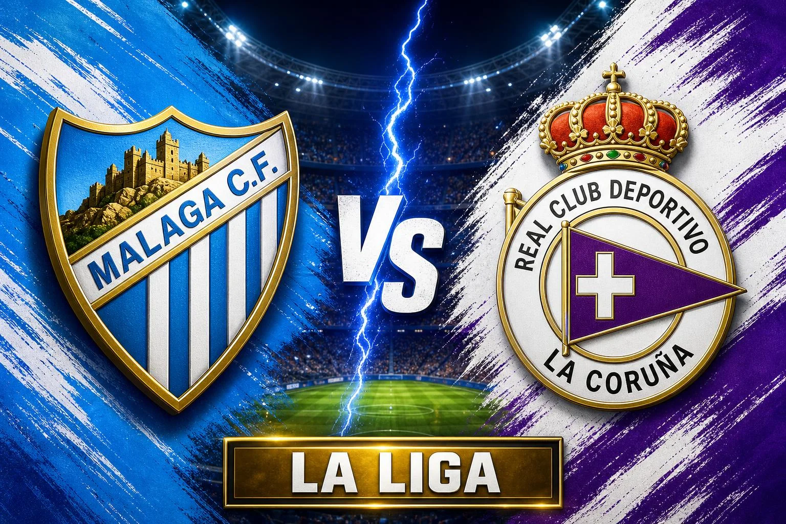 Malaga x Deportivo La Coruna ao vivo — La Liga