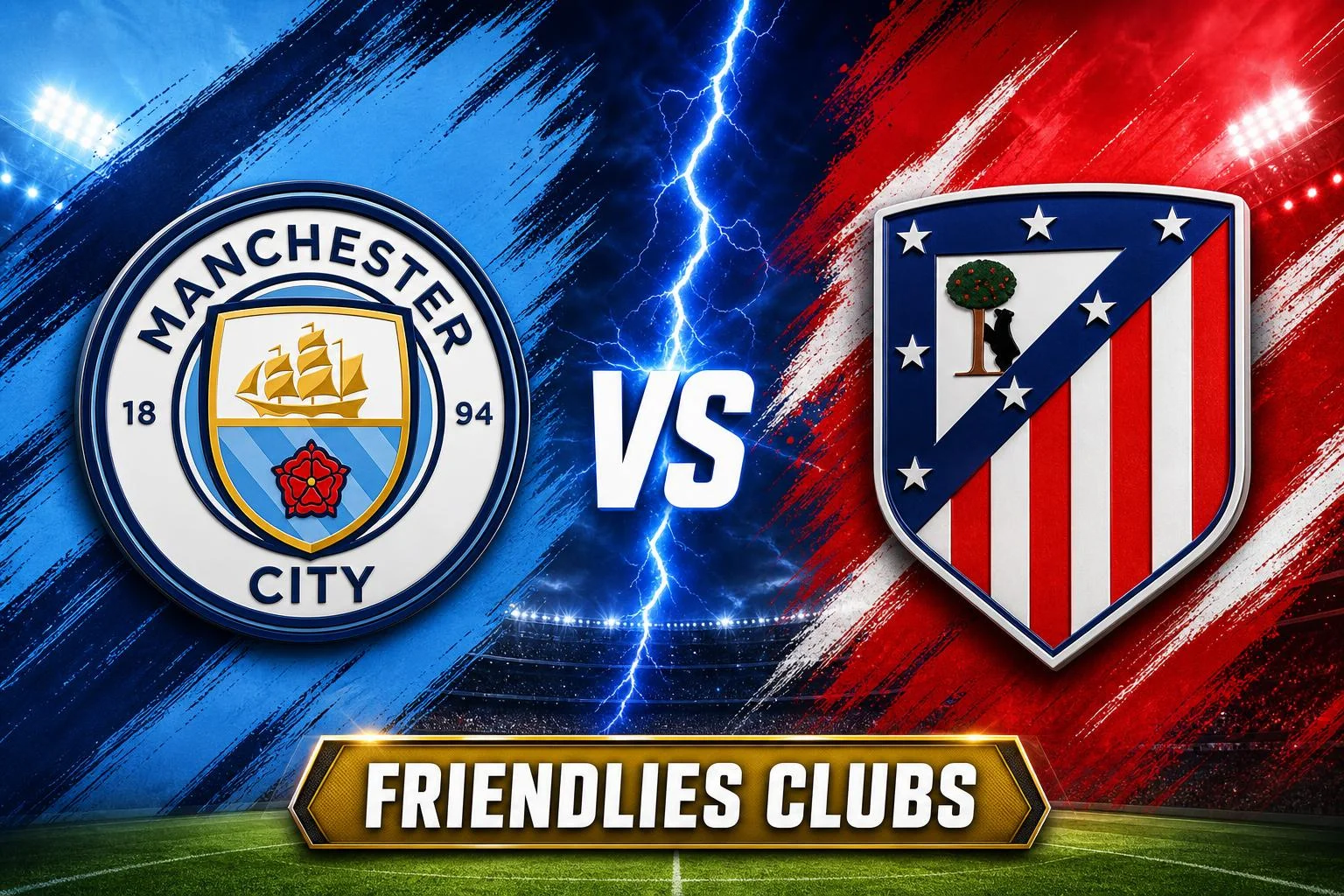 Manchester City x Atletico Madrid ao vivo — Friendlies Clubs
