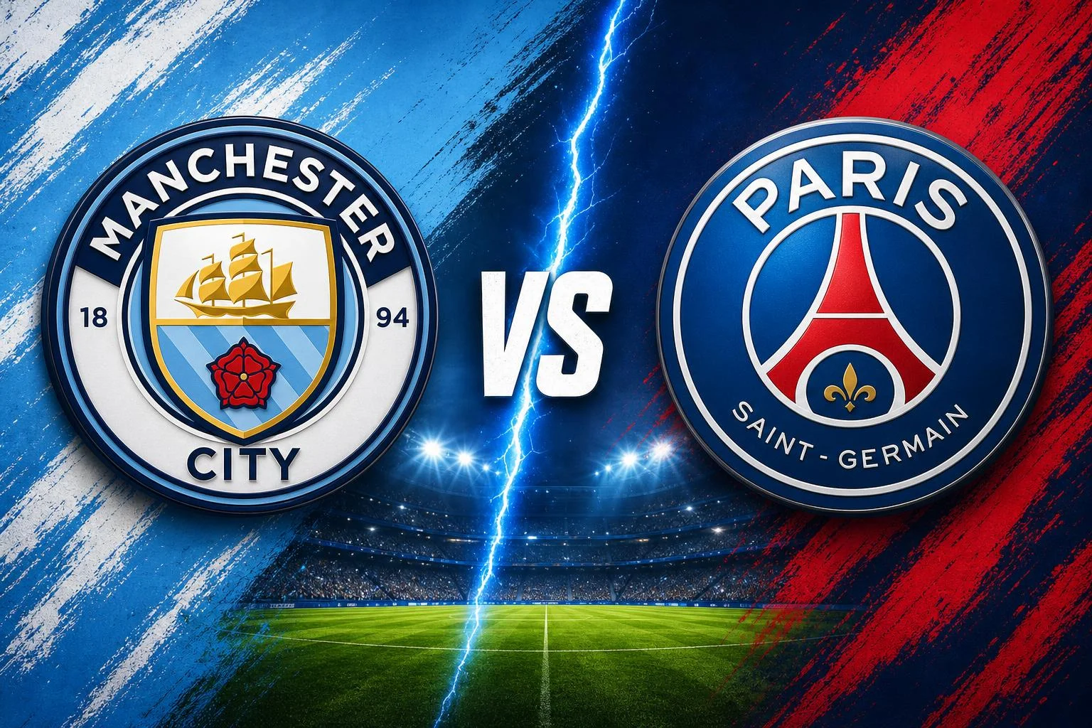 Manchester City x Paris Saint Germain ao vivo — UEFA Champions League