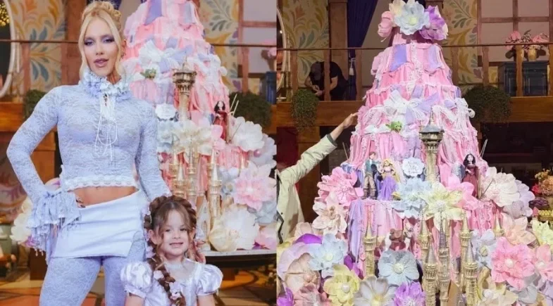 Maria Flor: bolo da festa pesava mais de 1 tonelada
