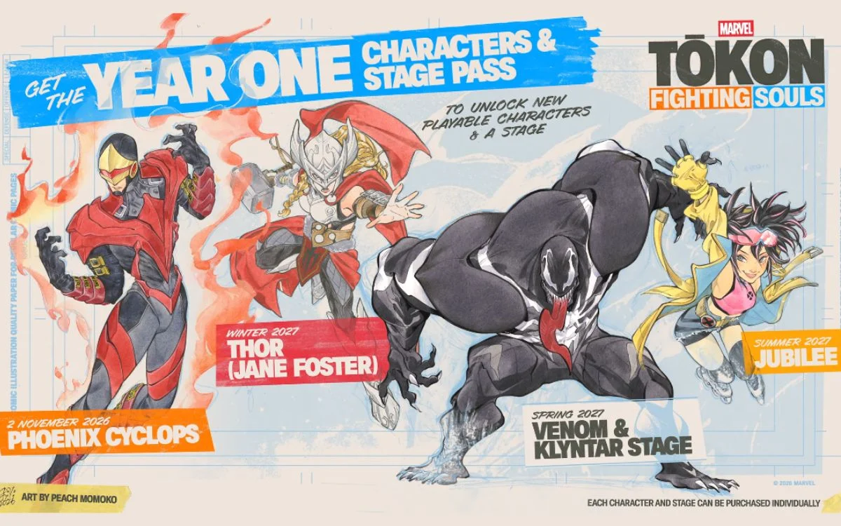 Marvel Tokon Fighting Souls completa Ano 1 com Thor, Venom e Jubileu