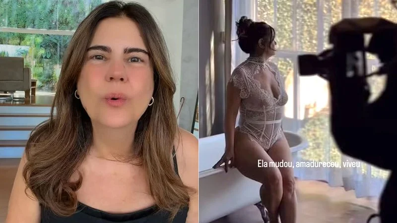 Mayara Magri, 64, posa em ensaio sensual e compartilha os bastidores