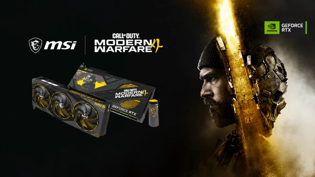 MSI RTX 5080: edição COD com dissipador amarelo e backplate com Ghost