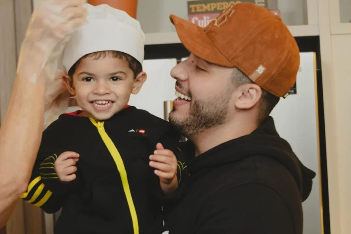 Murilo Huff paga R$ 50 ao filho Léo e provoca debate nas redes