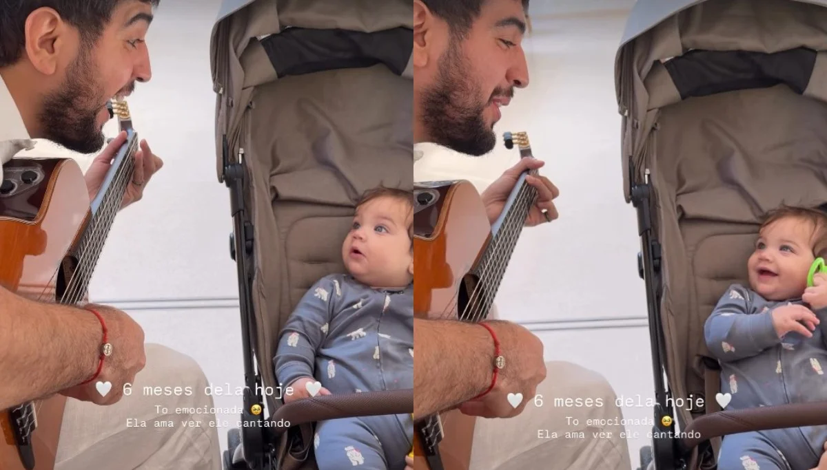 Nattan canta para Zuza e Rafa Kalimann celebra os 6 meses