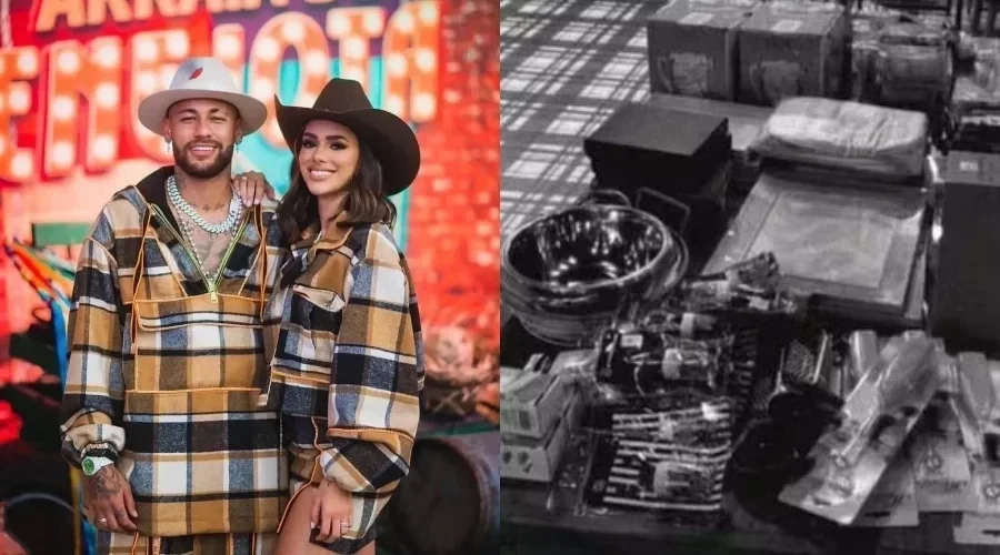 Neymar e Bruna Biancardi: arraial fora de época quebra calendário