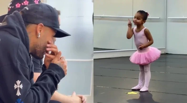 Neymar se emociona com apresentação de balé da filha Mavie