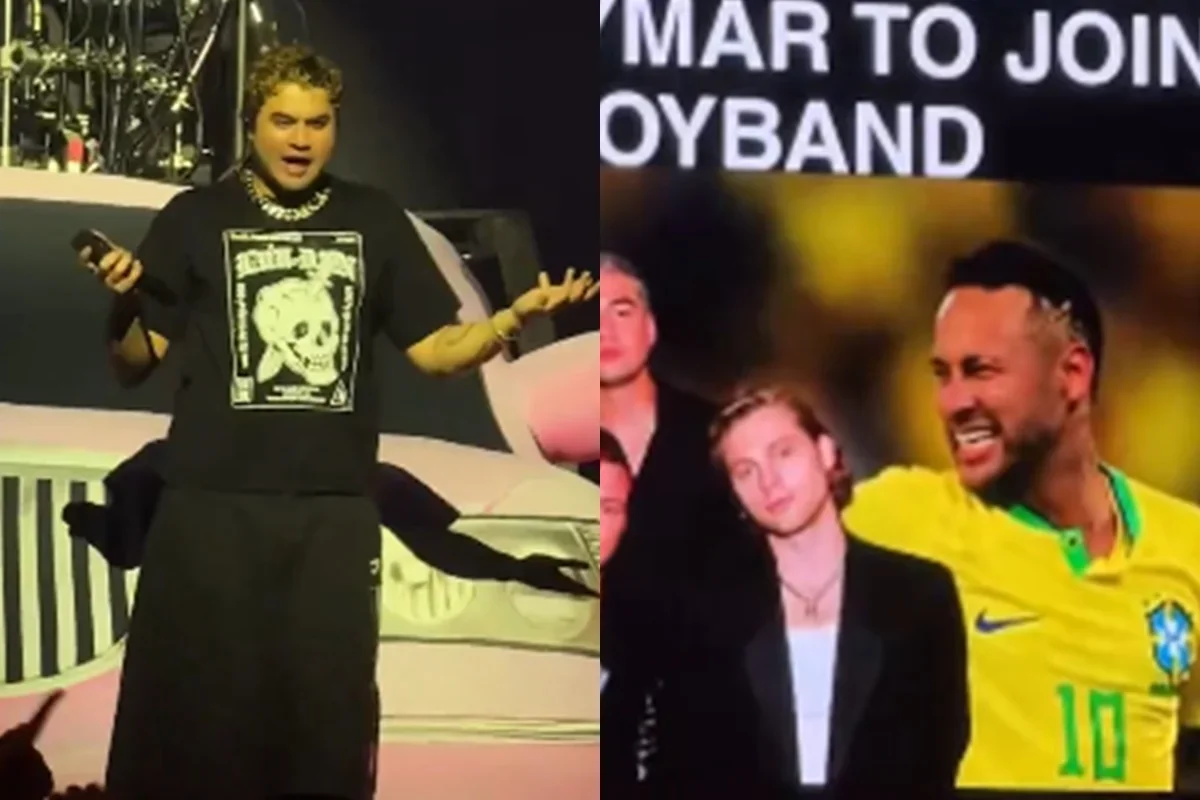 Neymar vaiado no show do 5 Seconds of Summer; vocalista reage