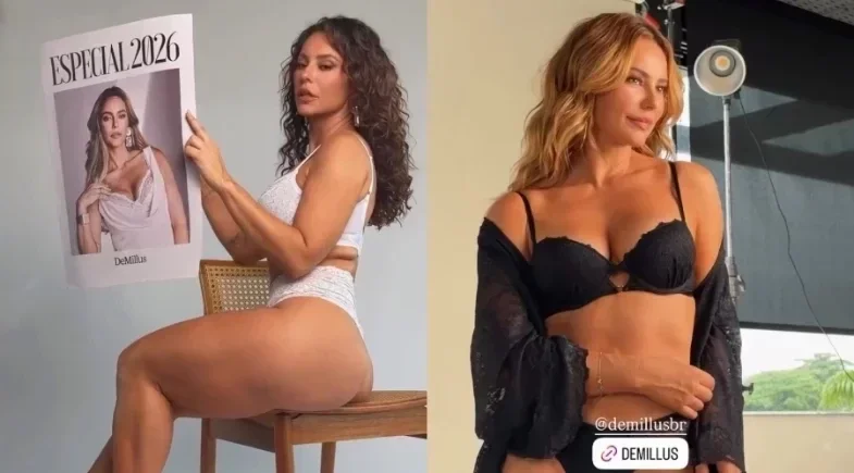 Paolla Oliveira viraliza com vídeo de bastidores de lingerie