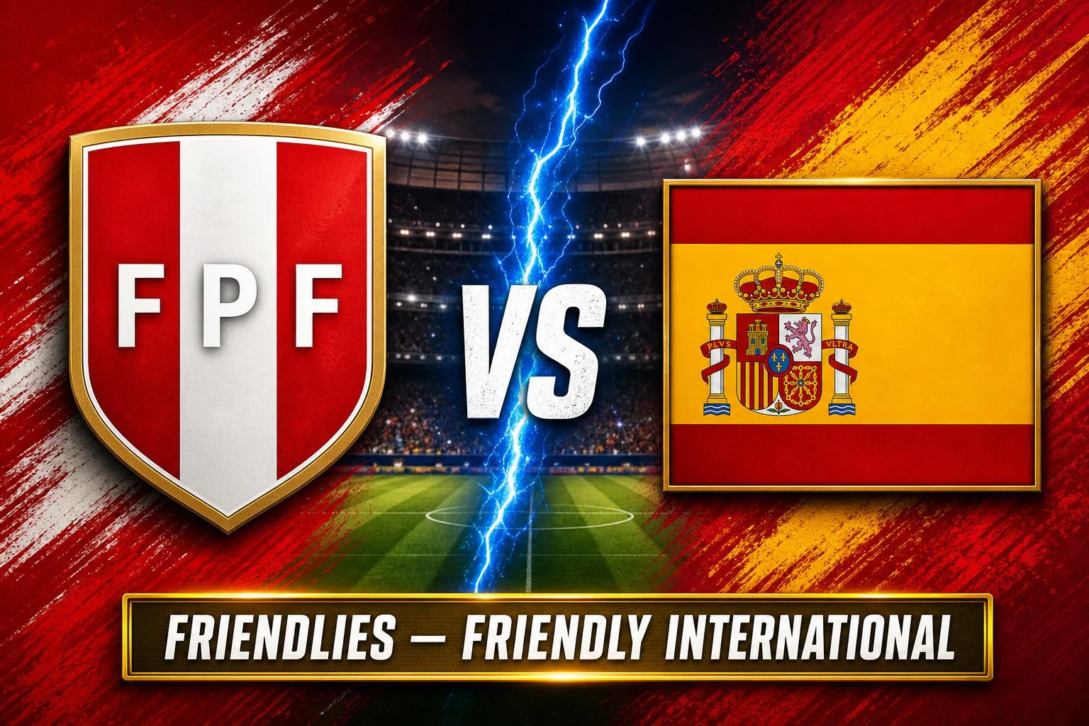 Peru x Spain ao vivo — Friendlies