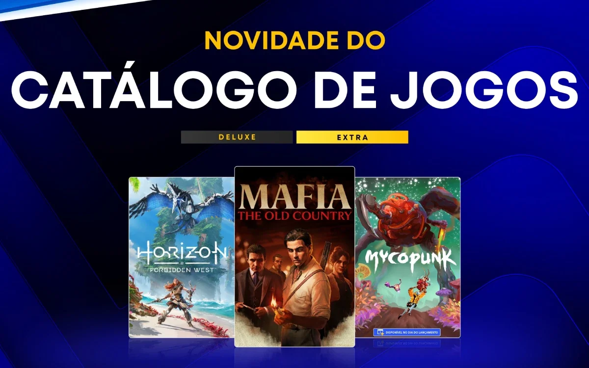 PlayStation Plus Extra e Deluxe: Mafia e Horizon entre 9 novos jogos