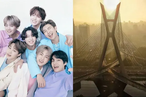 Ponte Estaiada: iluminação roxa autorizada para homenagear BTS
