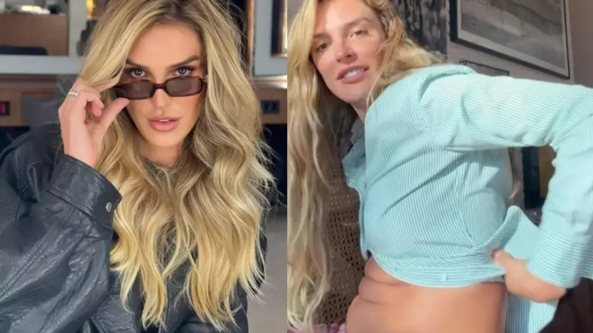 Rafa Brites exibe barriga em poses e desafia padrão de beleza