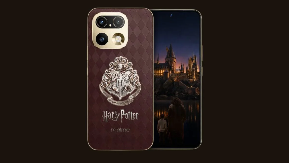 Realme 16 Pro: edição Harry Potter aparece com brasão de Hogwarts
