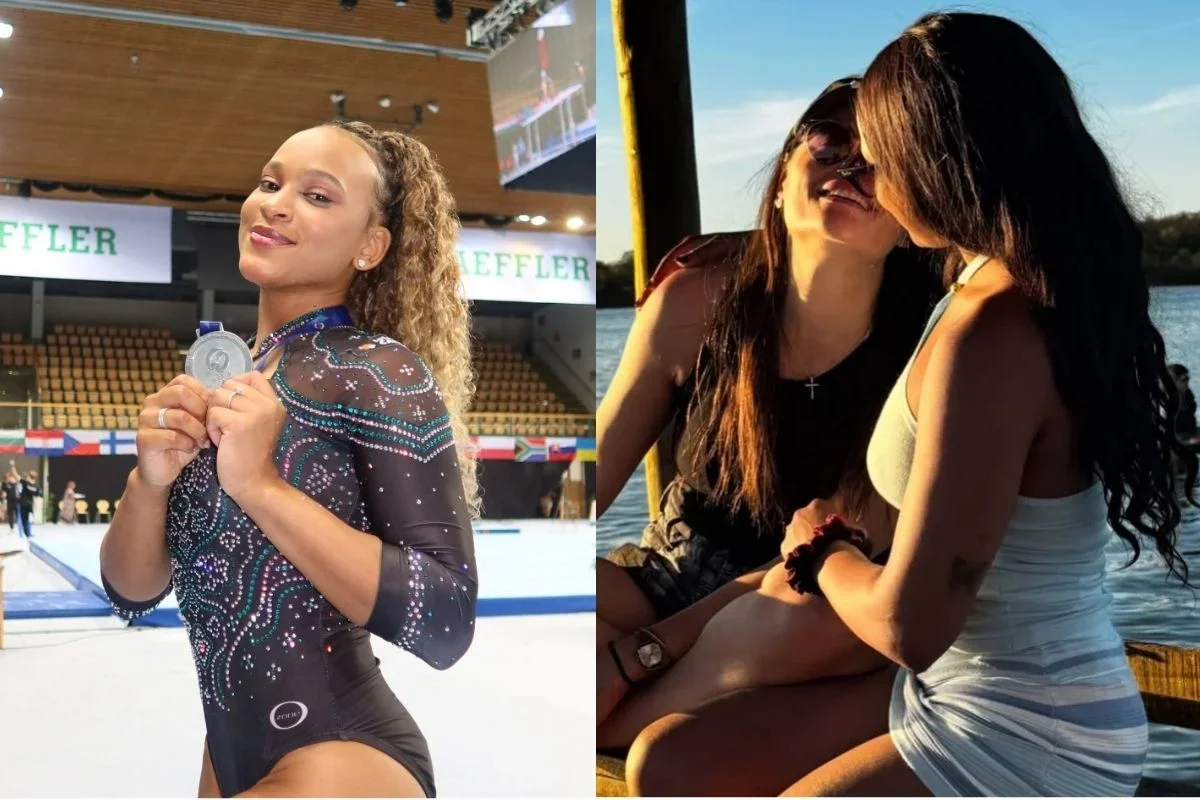 Rebeca Andrade recebe "Perfeita!" de Gisele Paulino após prata na trave