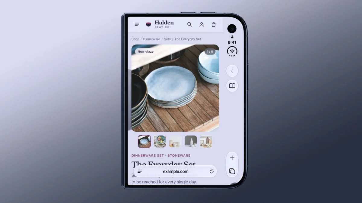 Safari no iPhone Duo testa opção para liberar bordas da tela