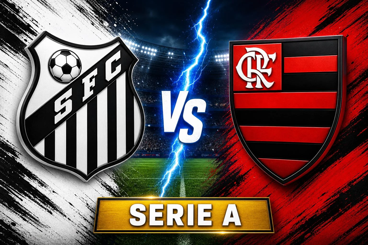 Santos x Flamengo ao vivo — Serie A