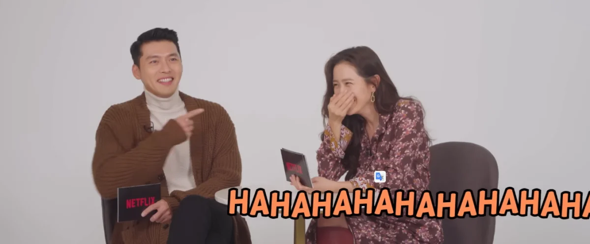 Son Ye-jin explica por que esconde o rosto de Hyun Bin com adesivos
