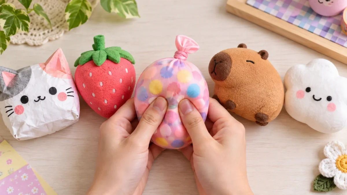 Squishy: espuma viscoelástica é a opção mais parecida com os de loja