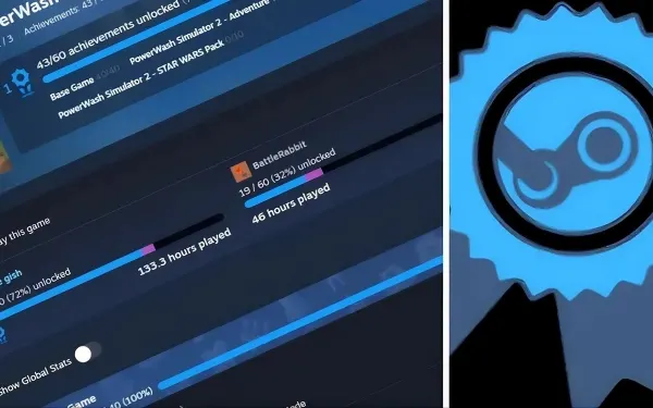 Steam separa conquistas por DLCs e protege quem tem 100%
