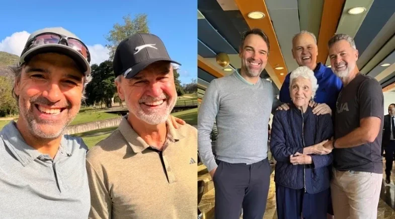 Tadeu Schmidt reencontra irmão após perdas na família
