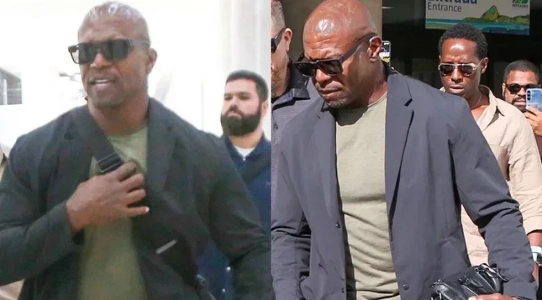 Terry Crews desembarca com bolsa Louis Vuitton de R$20,5 mil