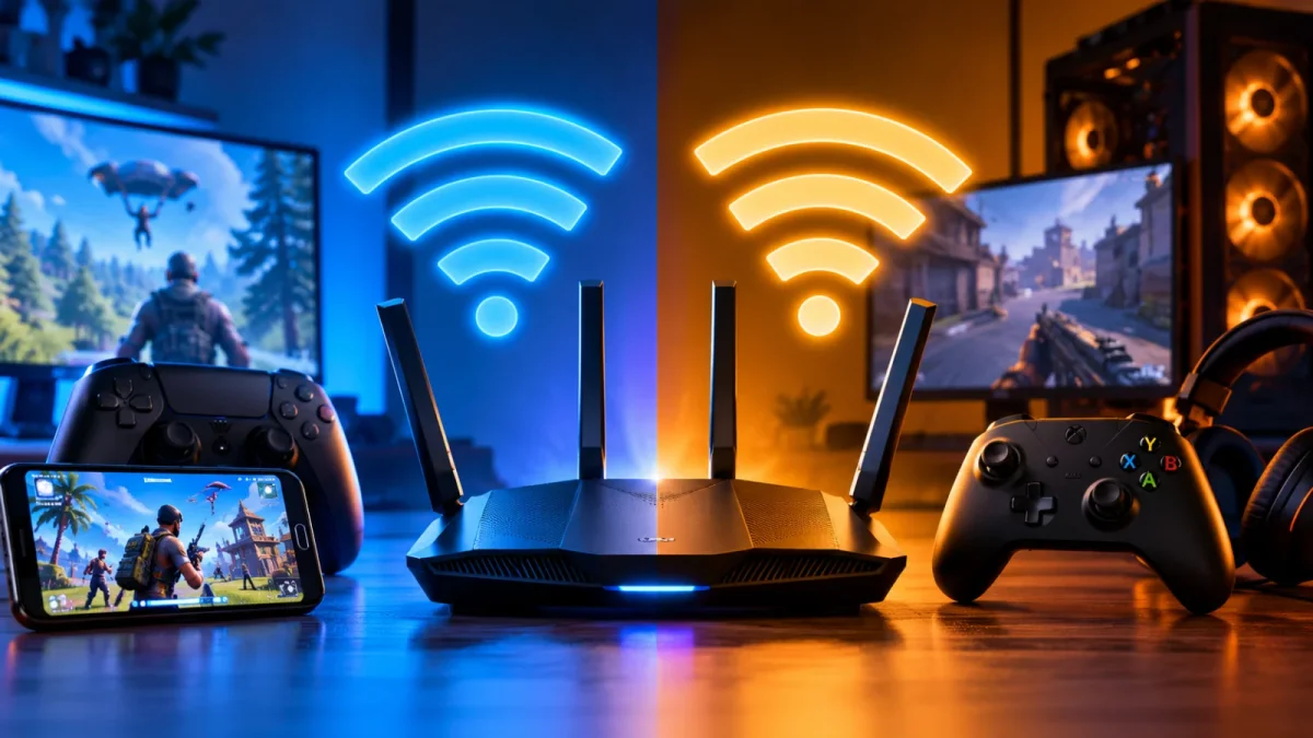 Wi‑Fi: 5 GHz reduz engasgos nos jogos quando o sinal é forte