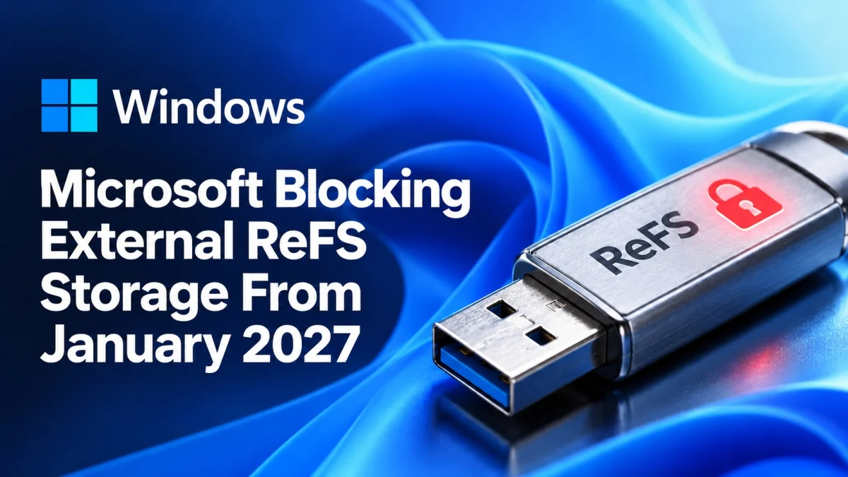 Windows bloqueia por padrão drives externos formatados em ReFS