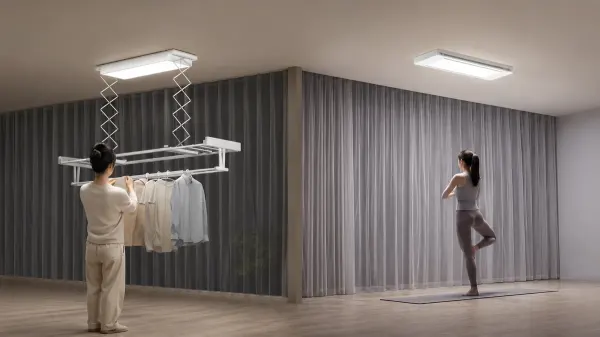 Xiaomi lança varal que some ao teto e vira luminária