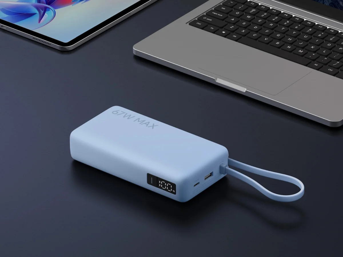 Xiaomi Power Bank 20000: 20.000mAh com cabo embutido e 67W