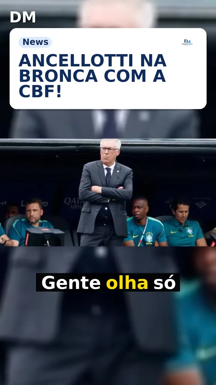 Ancelotti fora do Brasil durante reunião gera crítica dura