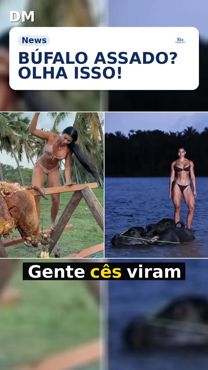 Lia Mendonça e o vídeo do búfalo assado que chocou redes