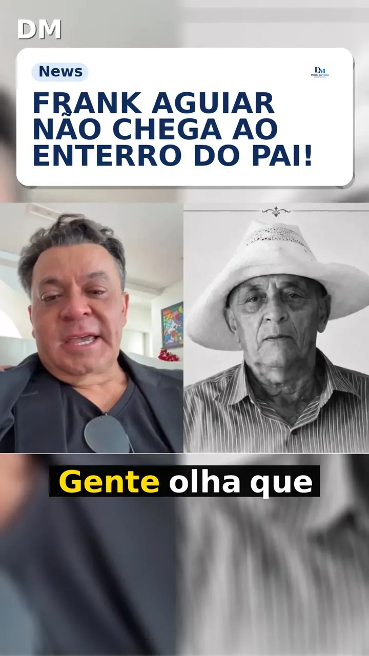 Frank Aguiar chora por não chegar ao enterro do pai