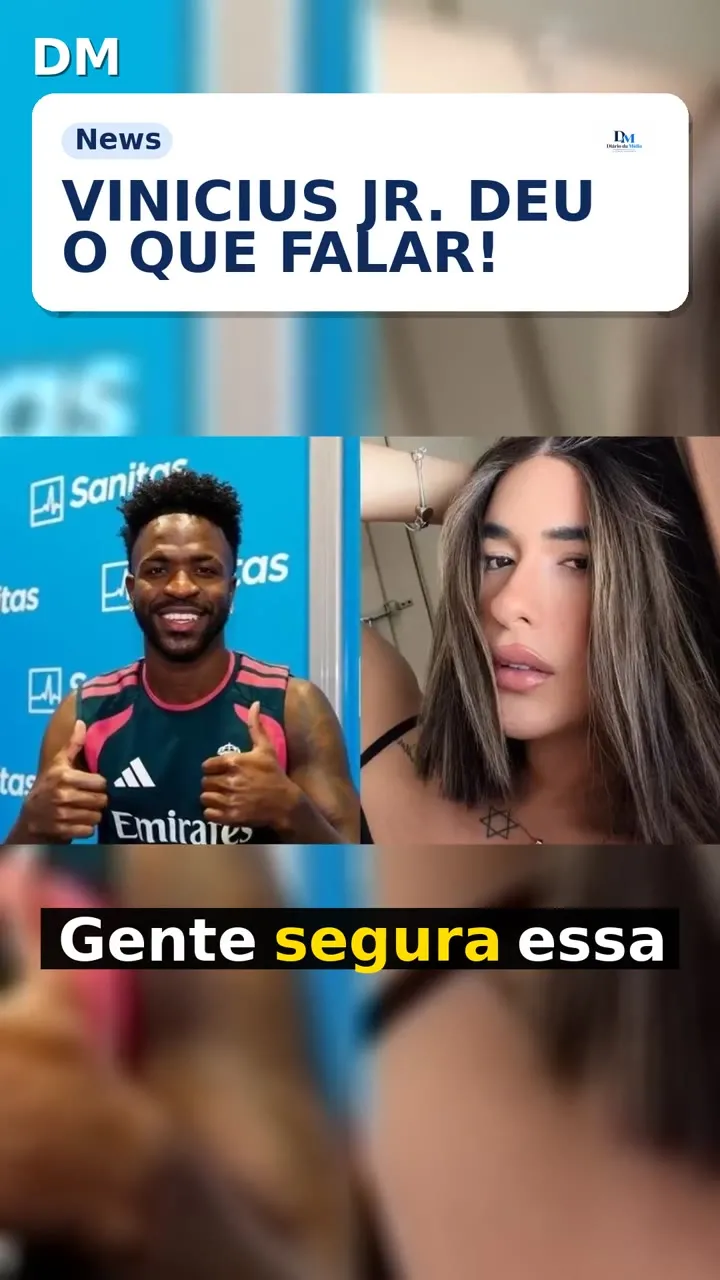 Vini Jr.: curtiu foto de Nina Hoffmann com emoji de surpresa