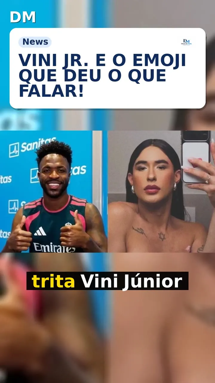 Vini Jr. reage a foto de Nina Hoffmann com emoji de surpresa