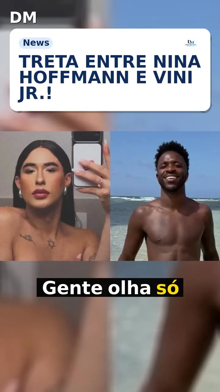 Nina Hoffmann mostra suposta curtida e emoji de Vini Jr.