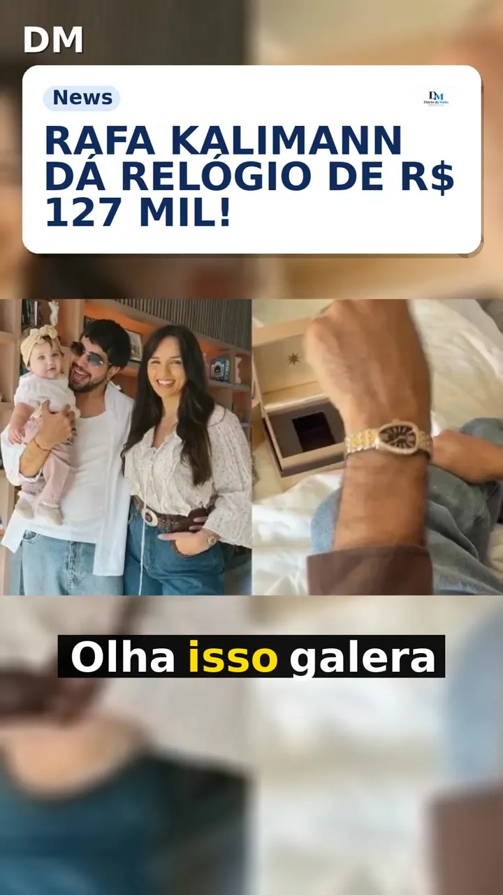 Rafa Kalimann presenteia Nattan com relógio Bulgari de R$ 127 mil