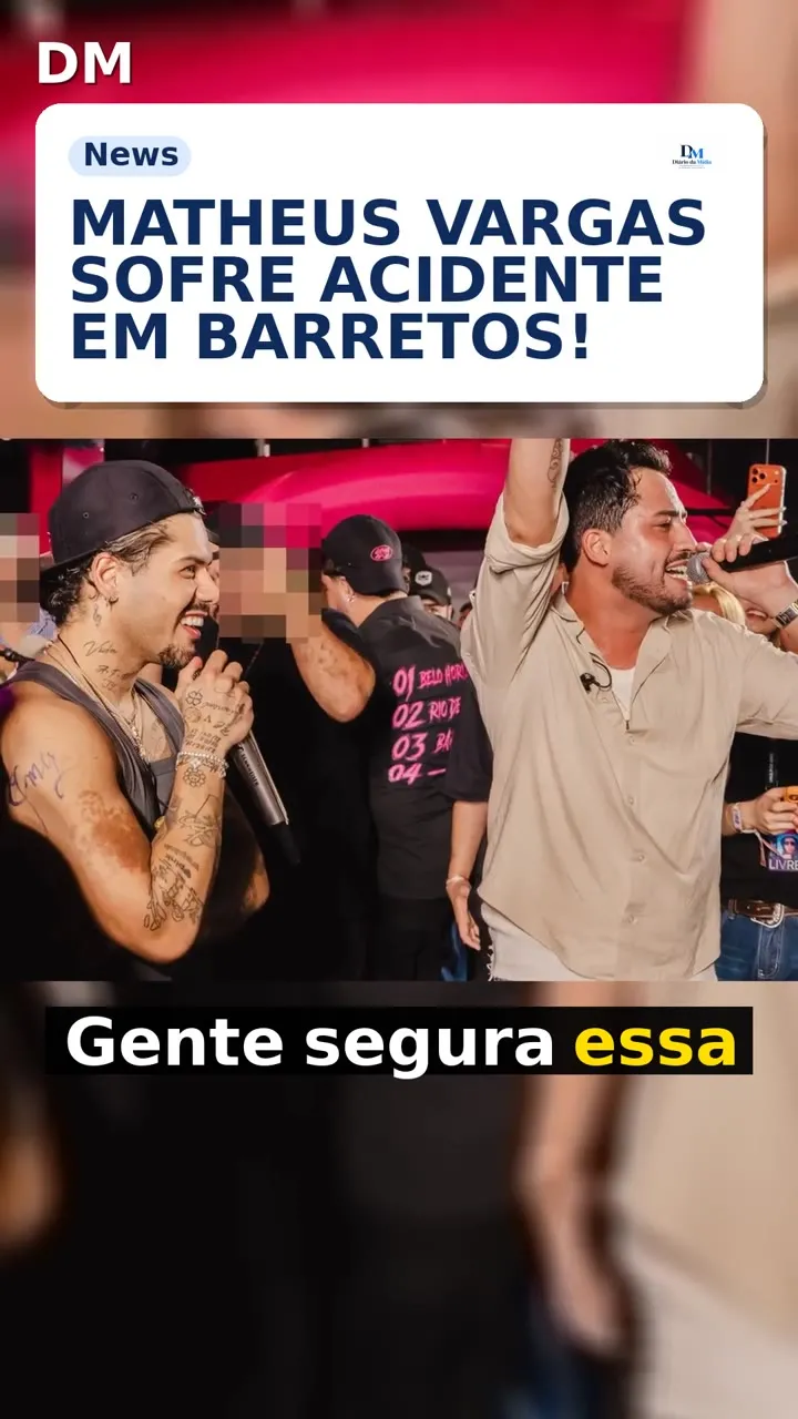 Matheus Vargas mostra carro destruído após acidente na saída de Barretos