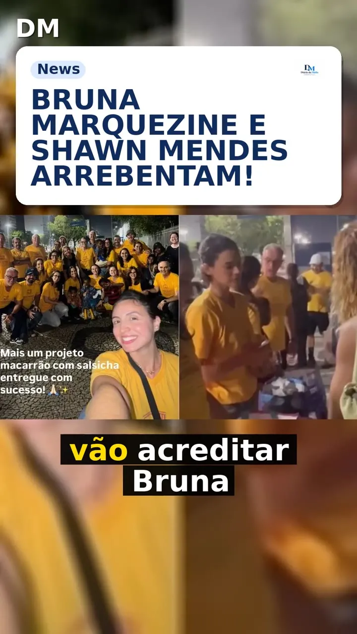 Bruna Marquezine ajuda a distribuir 3.315 quentinhas no Rio
