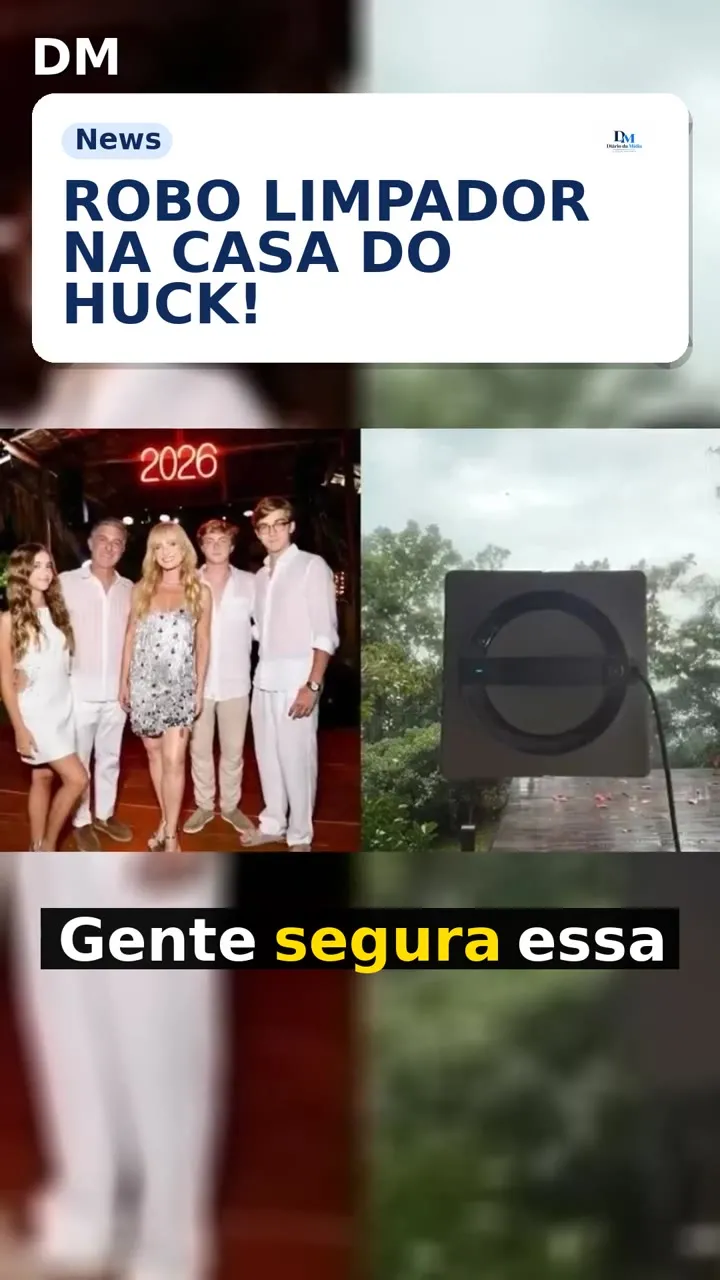 Luciano Huck testa robô de R$ 4,2 mil para limpar vidros da mansão
