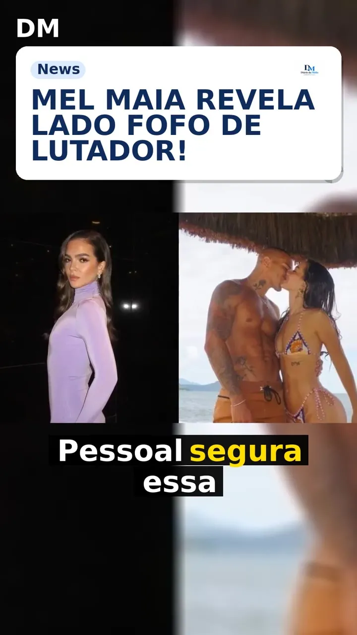 Mel Maia mostra lado fofo do lutador Luan Medeiros