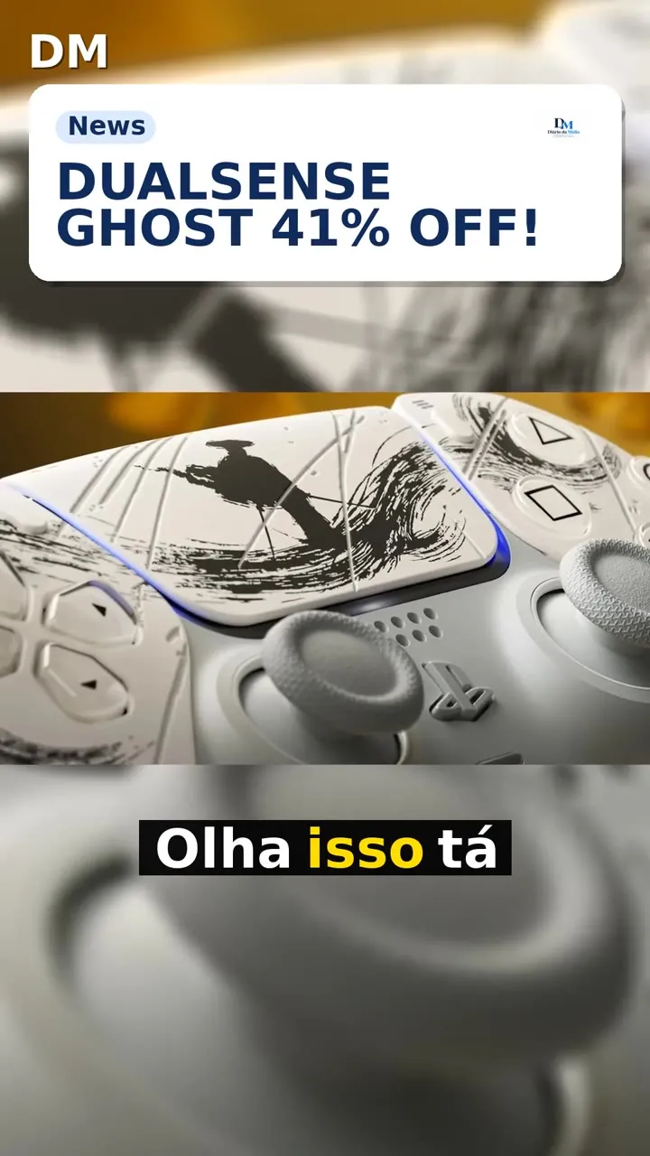 DualSense Ghost of Yôtei: 41% OFF no controle limitado da Netshoes