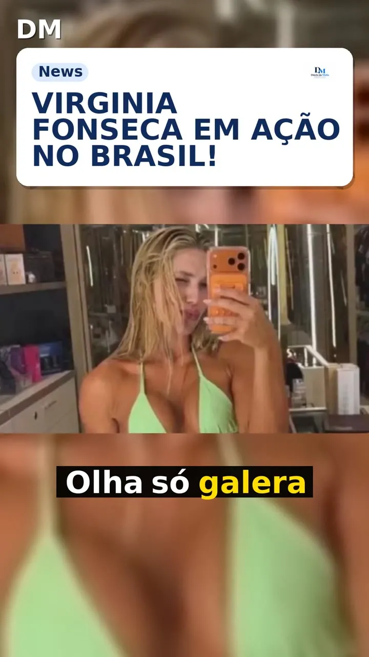 Virginia Fonseca exibe abdômen definido em biquíni neon