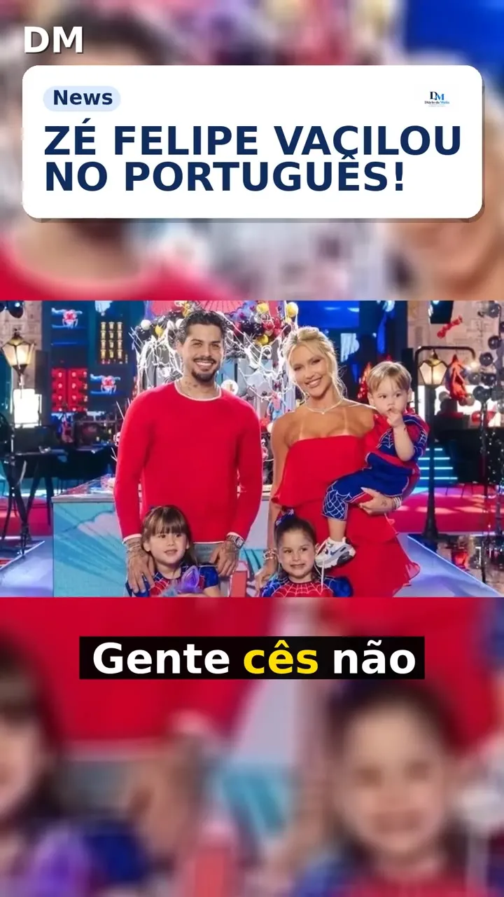 Zé Felipe: erro de português ao falar dos filhos gera críticas