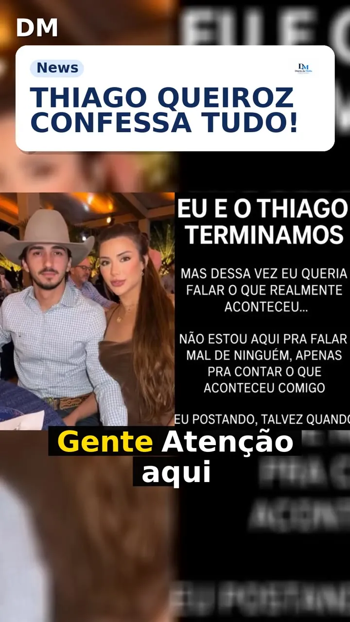 Thiago Queiroz admite traições e diz "Mudei" após prints vazados