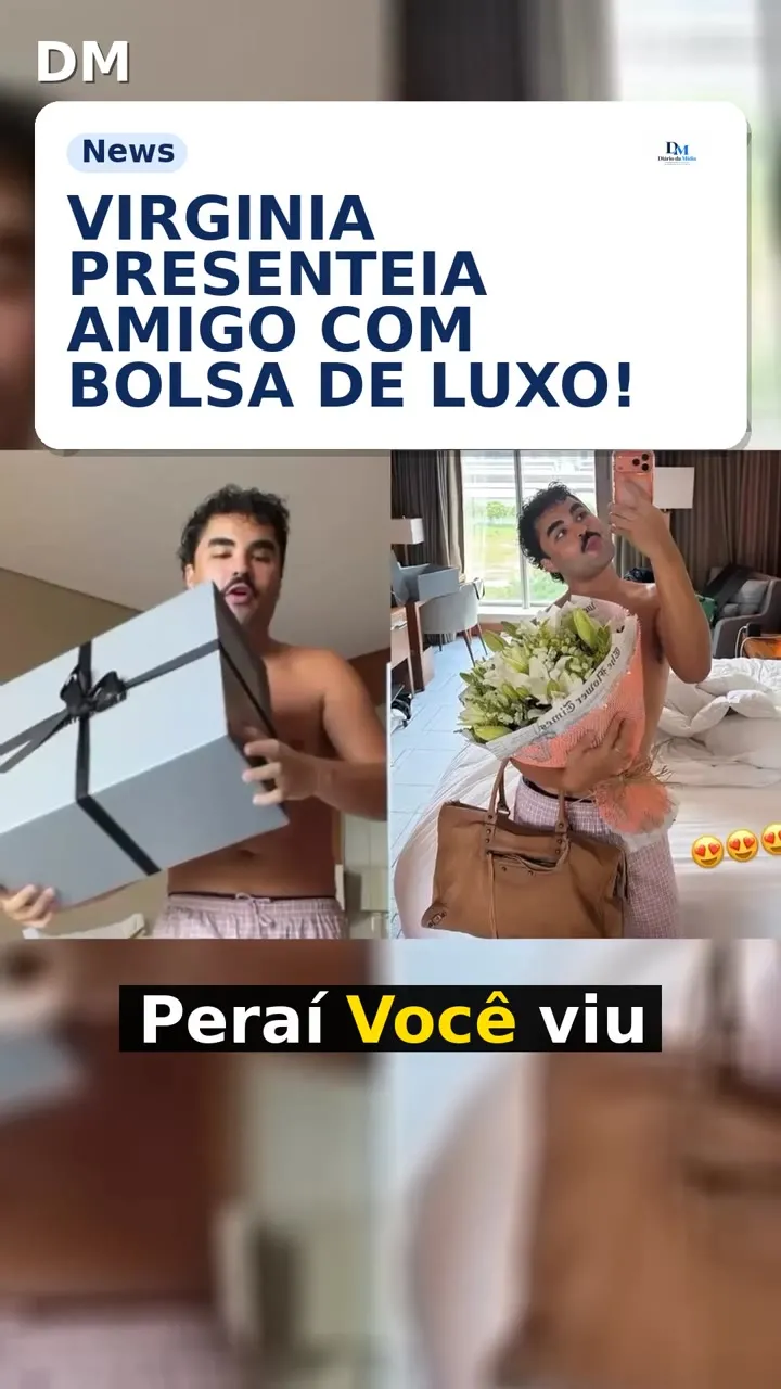Virginia Fonseca presenteia Lucas Guedez com bolsa de luxo de R$ 22 mil