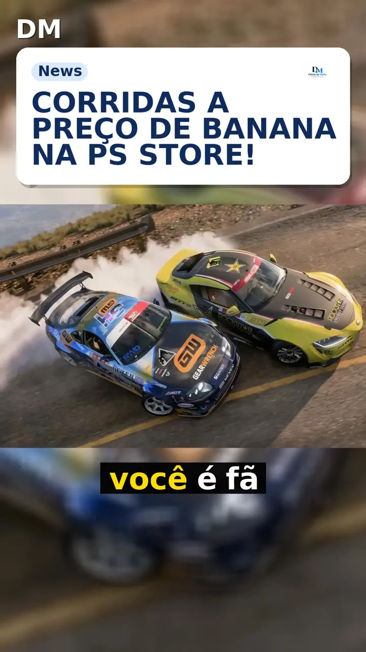 PlayStation Store traz jogos de corrida com até 90% de desconto