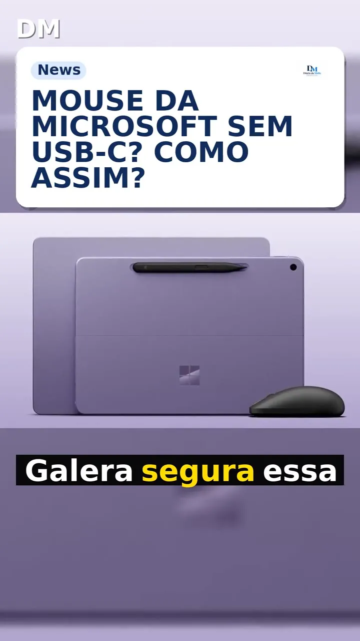 Surface: mouse háptico provoca dúvidas pela falta de porta USB‑C