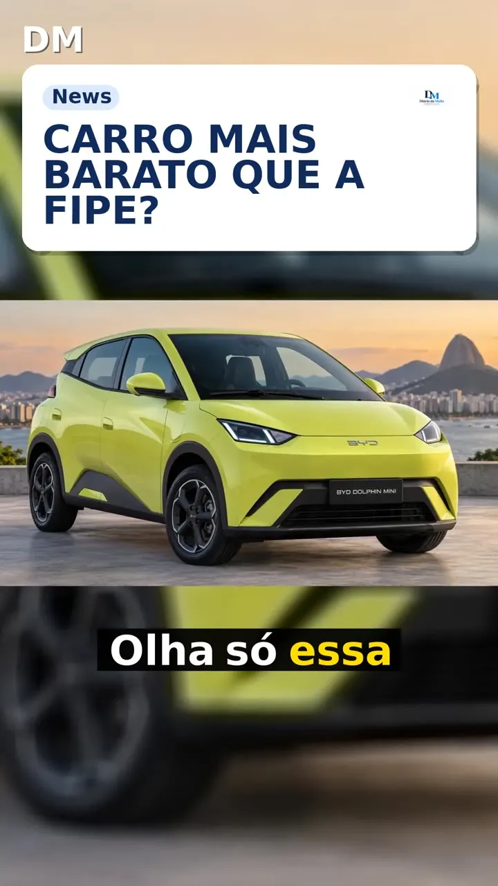 BYD Dolphin Mini: GL novo sai mais barato que a referência Fipe
