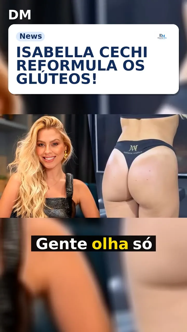 Isabella Cecchi mostra reestruturação glútea com visual natural
